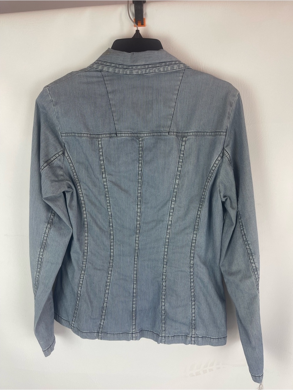 Bianca Sailing Club Striped Denim Blazer Nautical Fitted Jacket US 6 - Picture 4 of 9